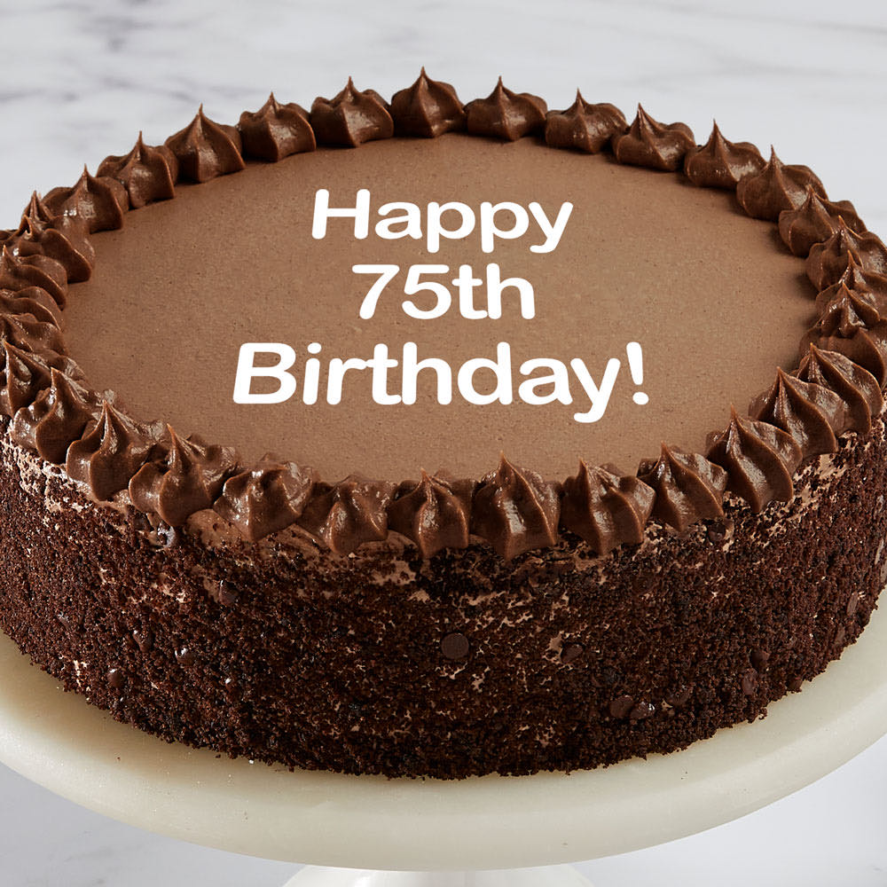 43 Cute Cake Decorating For Your Next Celebration : Chocolate Birthday Cake  for 75th Celebration