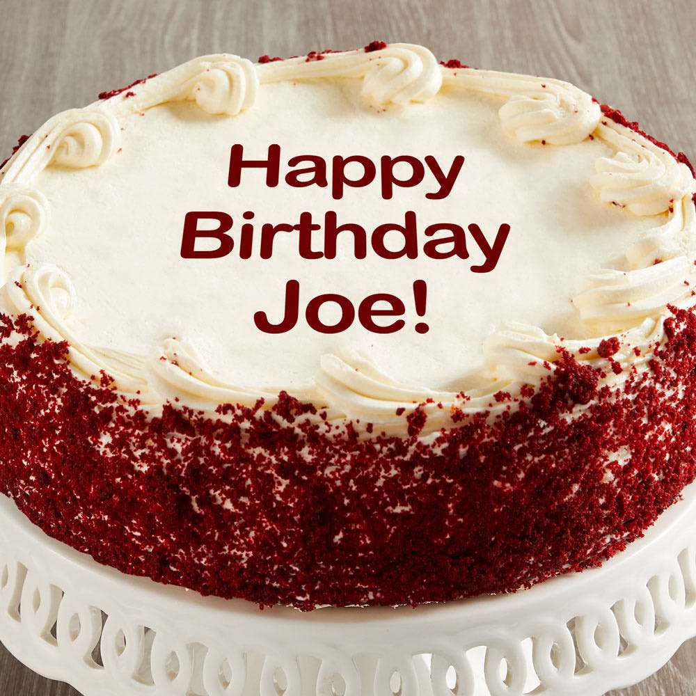 Personalized 10-inch Red Velvet Cake Close-up