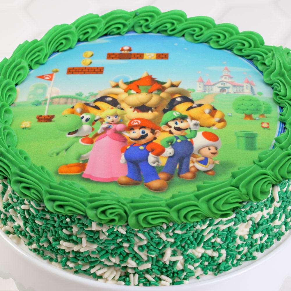 Super Mario Cake Close-up