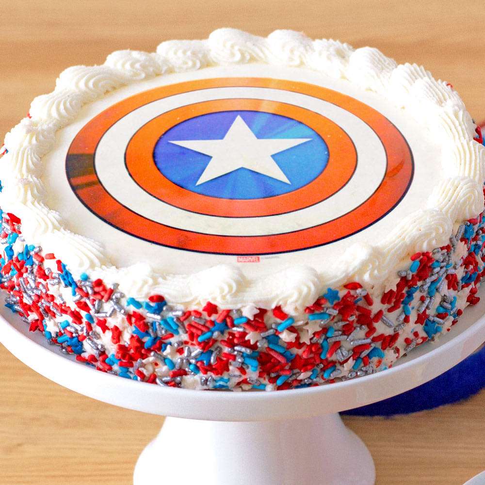 Captain America Cake | Captain america cake, America cake, Captain america