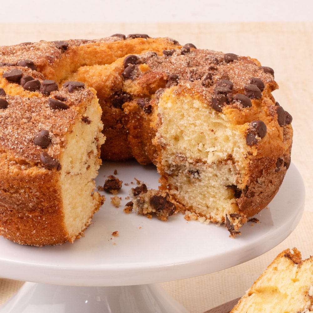 Viennese Coffee Cake - Chocolate Chip Close-up