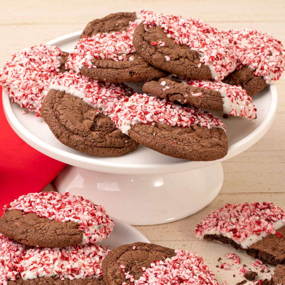 12pc Chocolate Peppermint Cookies Close-up