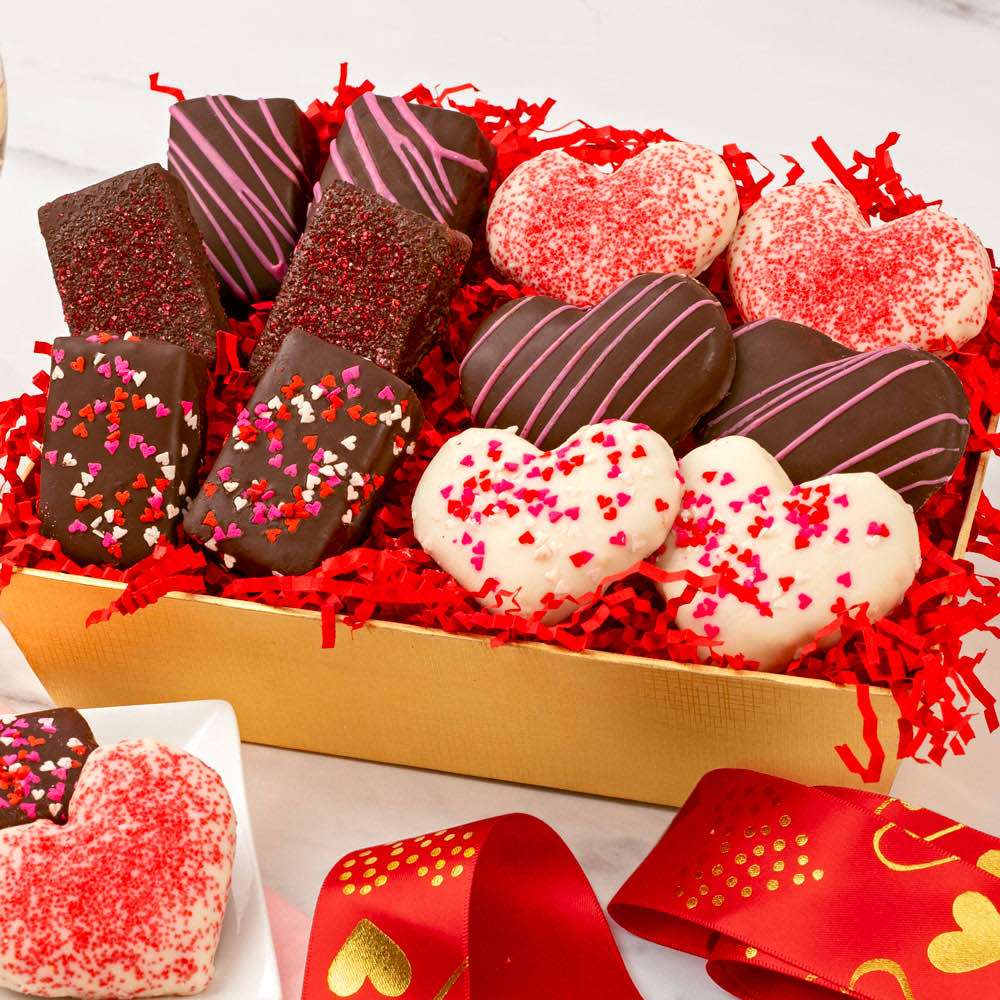 Valentines Day Bakery Tray Close-up