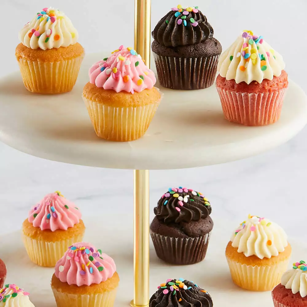 Mini Birthday Cupcakes Close-up