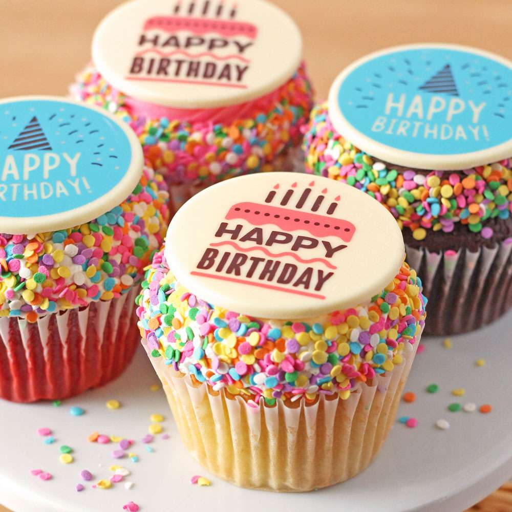 JUMBO Birthday Cupcakes Close-up