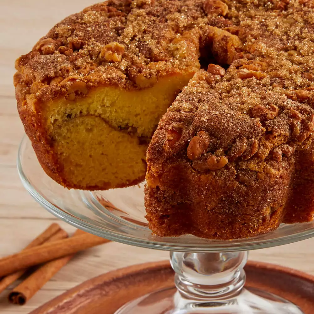 Viennese Coffee Cake - Cinnamon and Walnuts (military) Close-up
