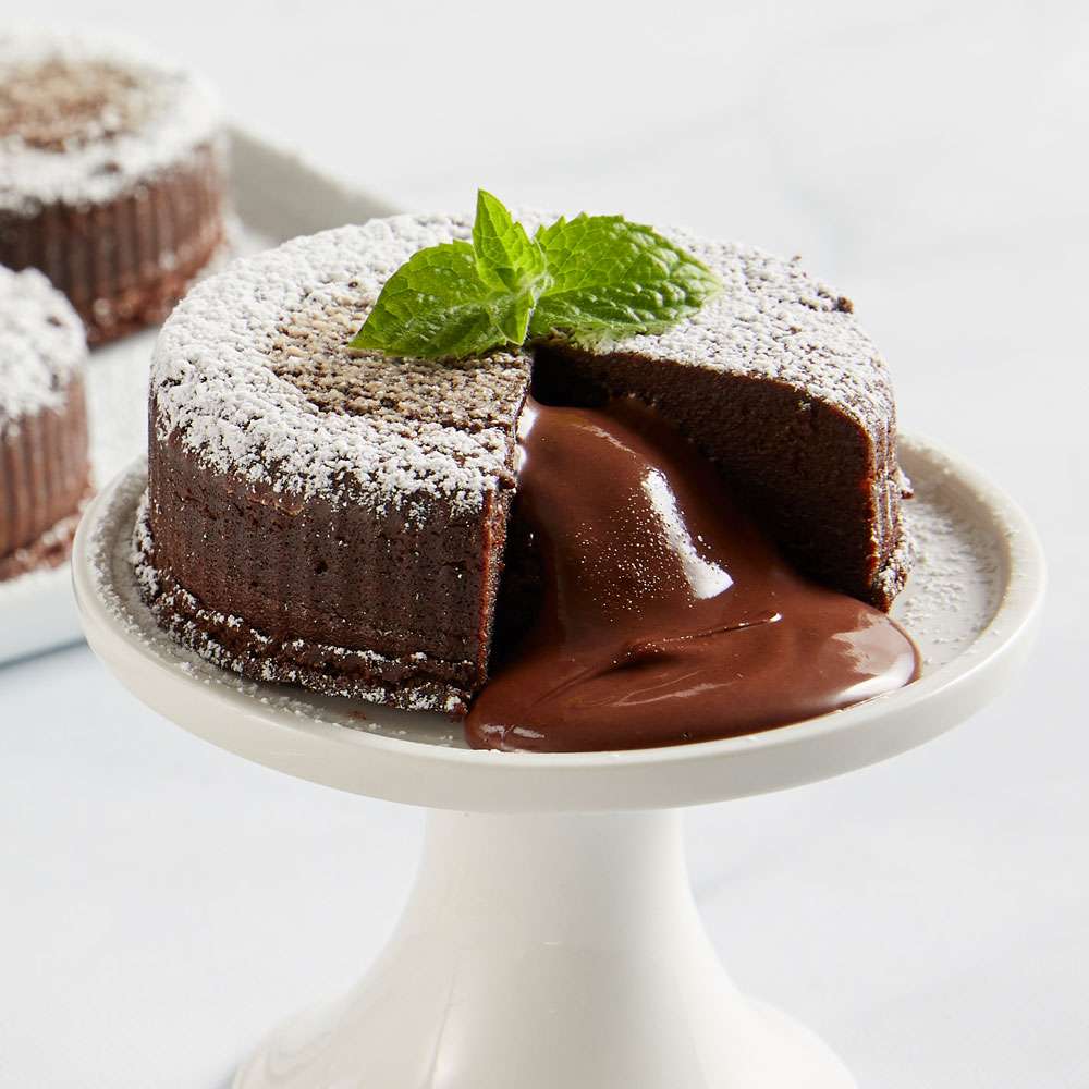 Gluten-Free Chocolate Truffle Lava Cakes Close-up