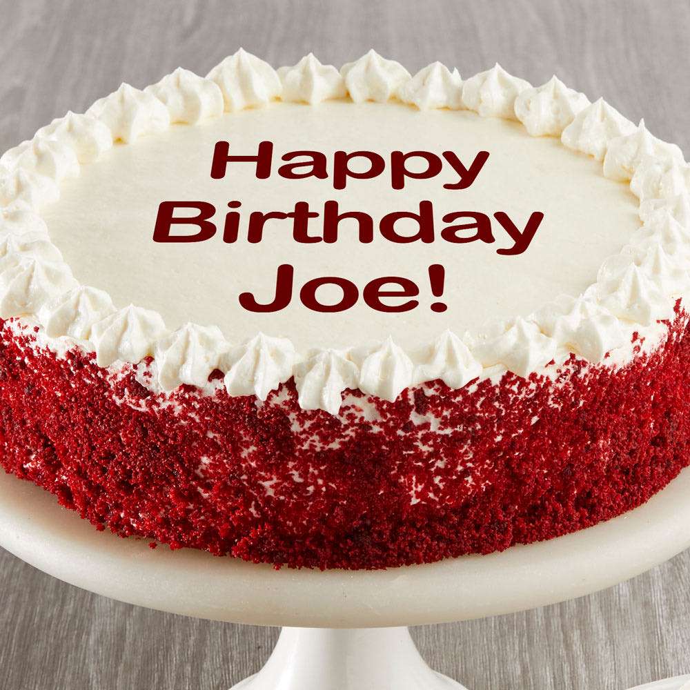 Personalized Red Velvet Chocolate Cake Close-up