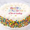 Zoomed in Image of Personalized Happy Birthday Cake