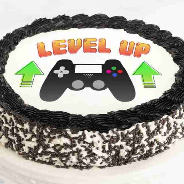 Amazon.com: Video Game Cake Toppers Gamer Cake Decoration Game Controller  Blue Black Ball Cake Toppers for Game Theme Party Man Boy Birthday Party  Supplies (Style 1) : Grocery & Gourmet Food
