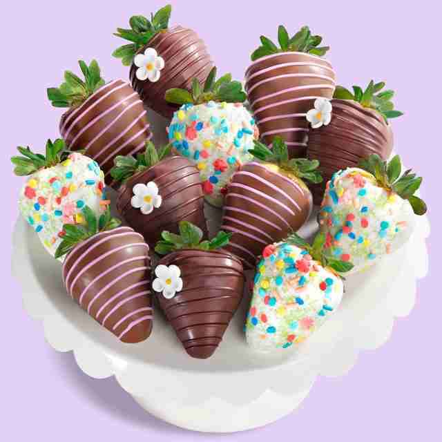 12pc Happy Birthday Dipped Strawberries delivered