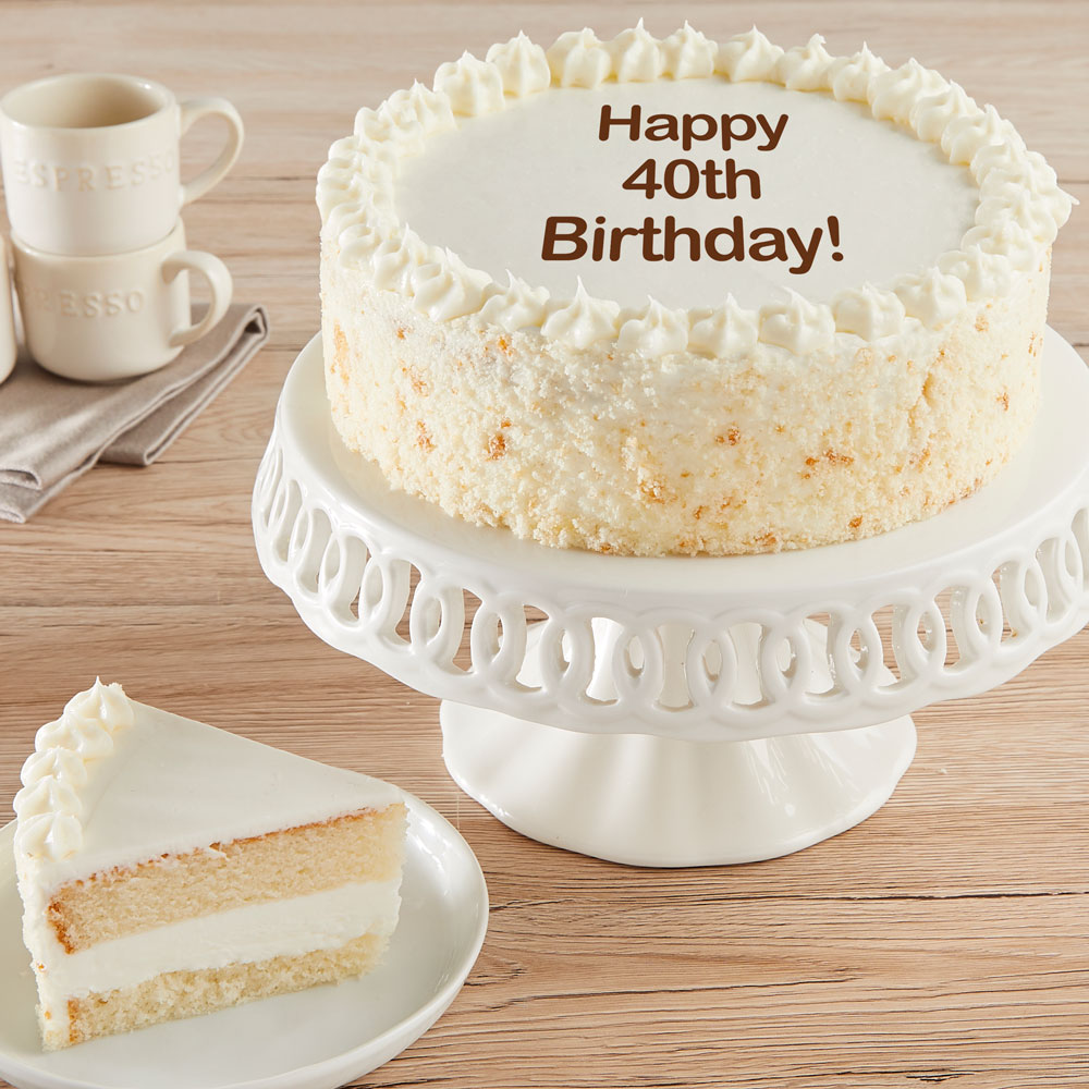 40th Birthday celebration cake Stock Photo - Alamy