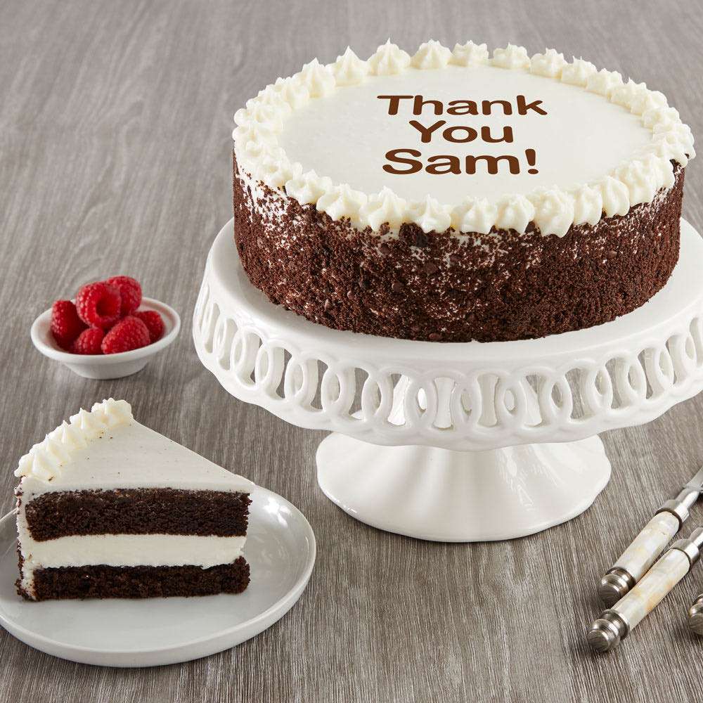 Personalized Chocolate and Vanilla Cake
