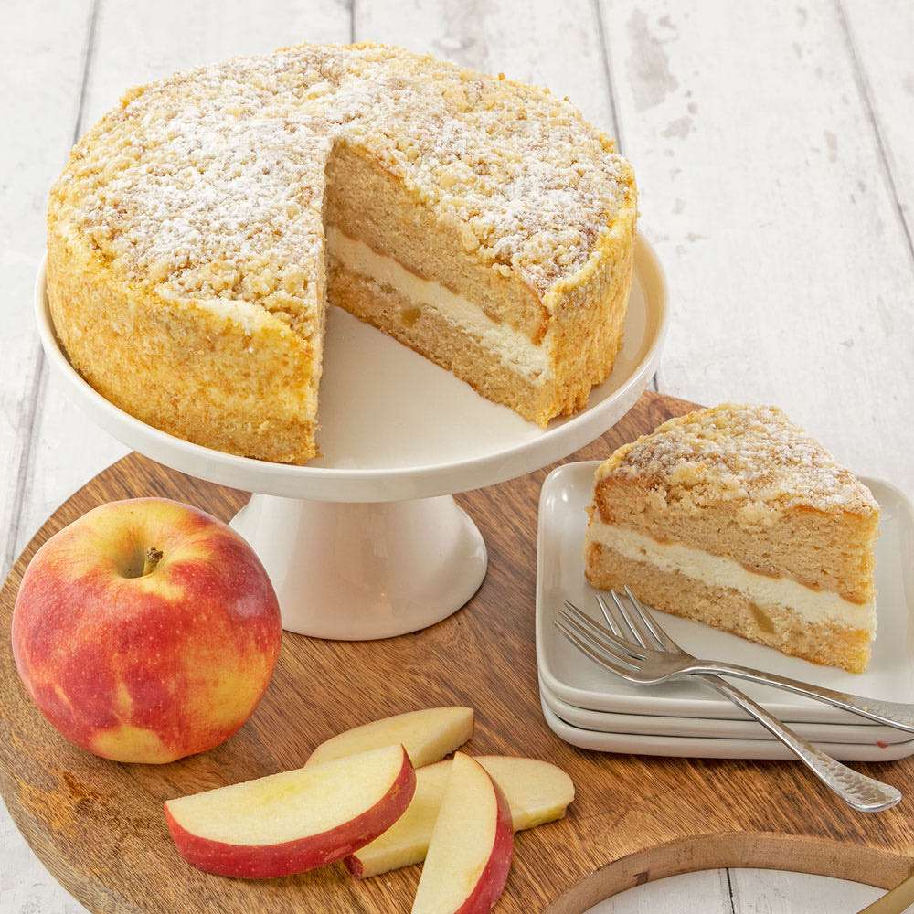 Best Salted Caramel Apple Crumble Cake Recipe - How To Make Apple Crumble  Cake