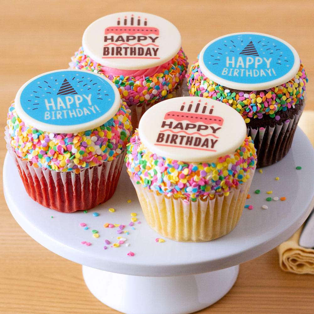 Assorted Happy Birthday Cupcakes | 100% Eggless – Dream a Dozen