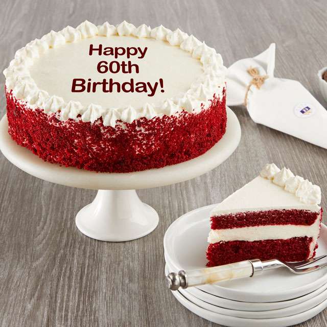 Happy 60th Birthday Red Velvet Cake